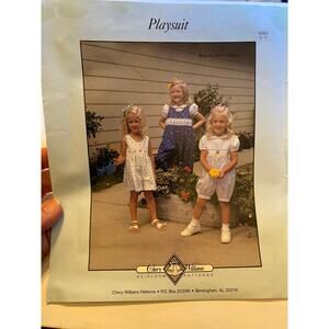 Chery Williams Heirloom Playsuit Patterns Sewing Pattern Uncut FF Sizes 3-7